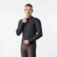 dres s dlouhým rukávem CASTELLI Espresso Thermal 2 Jersey Black/White dres s dlouhým rukávem CASTELLI Espresso Thermal 2 Jersey Black/White