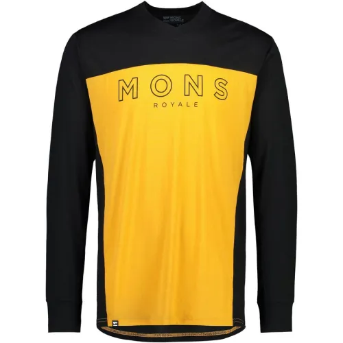 volný dres s dlouhým rukávem MONS ROYALE Redwood Enduro VLS black /gold