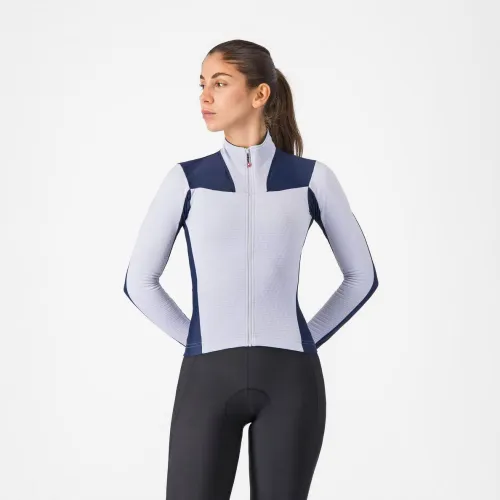dámský dres s dlouhým rukávem Castelli Sfida 3 Jersey Silver Gray