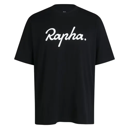 tričko RAPHA Men’s Cotton Logo T-Shirt Black/White