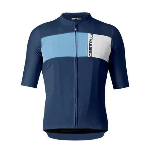 dres Castelli Prologo 7 Jersey Belgian Blue/Drive Blue-Silver
