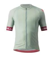dres Castelli Entrata VI Jersey Defender Green/Bordeaux-Silver