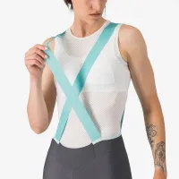 dámské kraťasy s laclem Castelli Prima 2 DT Bibshort Dark Gray/Pool Blue (2)