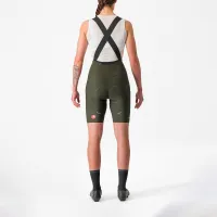 dámské kraťasy s laclem Castelli Espresso W DT Bibshort Deep Green (1)