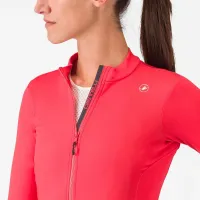 dámský dres s dlouhým rukávem Castelli Espresso Thermal W Jersey Hibiscus/Dark Gray (3)