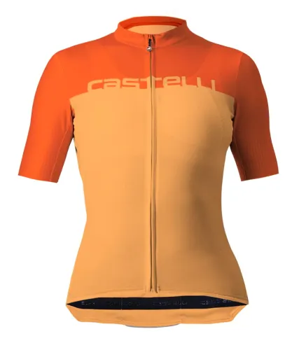 dámský dres Castelli Velocissima Jersey Soft Orange/Scarlet Ibis
