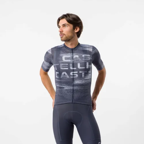 dres CASTELLI Stratus Logo Jersey Twilight Blue/Winter Sky
