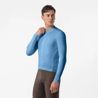 dres s dlouhým rukávem CASTELLI Espresso Thermal 2 Jersey Metallic Blue dres s dlouhým rukávem CASTELLI Espresso Thermal 2 Jersey Metallic Blue