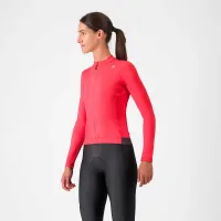 dámský dres s dlouhým rukávem Castelli Espresso Thermal W Jersey Hibiscus/Dark Gray (7)