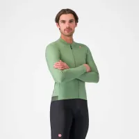 dres s dlouhým rukávem Castelli Espresso Thermal Jersey Green Pepper/Deep Green (7)