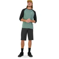 volný dres MONS ROYALE merino TARN MERINO SHIFT RAGLAN 3/4 burnt sage / black (4)