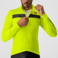 dres s dlouhým rukávem Castelli Puro 3 Jersey Electric Lime/Silver Reflex (3)