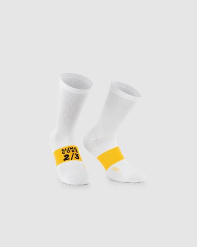 ponožky ASSOS Spring Fall Socks EVO White Series