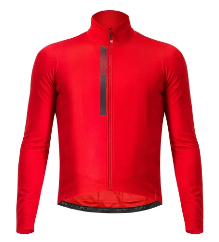 dres s dlouhým rukávem Castelli Entrata Thermal Jersey Rich Red/Black