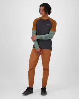 volný dres s dlouhým rukávem MONS ROYALE Tarn Merino Wind Jersey Cypress/Caramel/Black (3)