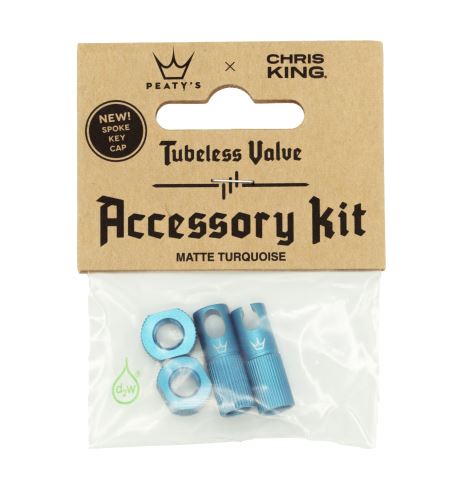 ventilek Peaty's x Chris King MK2 Tubeless Valves Accessory Kit - Turquoise