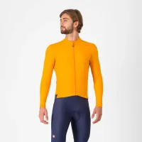 dres s dlouhým rukávem Castelli Espresso Thermal Jersey Vivid Orange/Dark Gray (5)