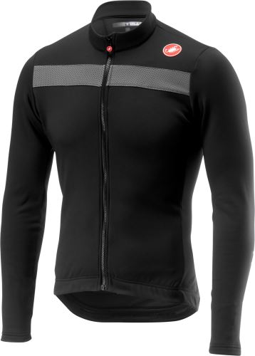 dres s dlouhým rukávem Castelli Puro 3 Jersey FZ Light Black/Silver Reflex