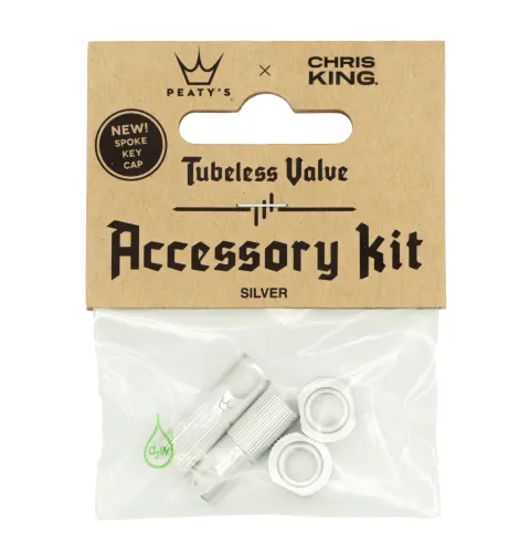 ventilek Peaty's x Chris King MK2 Tubeless Valves Accessory Kit - Silver