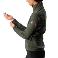 dámská bunda Castelli Go W Jacket Military Green/Fiery Red/Saffron (5)