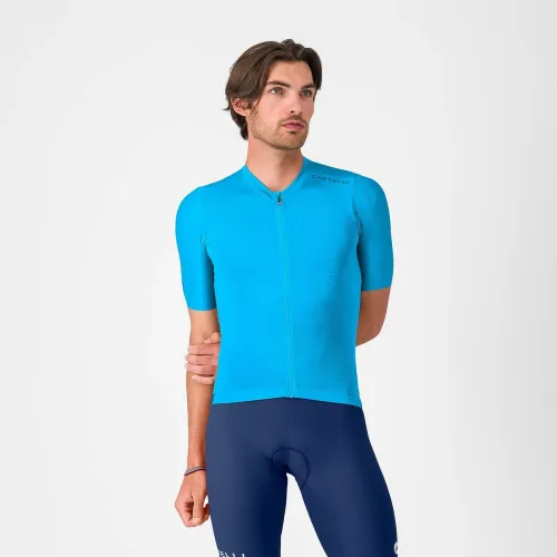 dres CASTELLI Espresso 2 Jersey Neon Cobalt