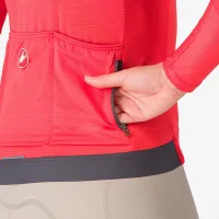 dámský dres s dlouhým rukávem Castelli Espresso W Long Sleeve Jersey Hibiscus/Dark Gray (3)