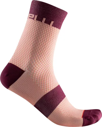 dámské ponožky Castelli Velocissima 12 Bordeaux/Blush