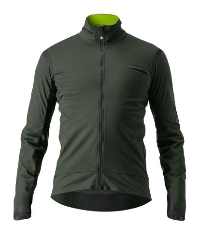 bunda Castelli Alpha Ultimate Insulated Jacket Military Green/Black-Electric Lime