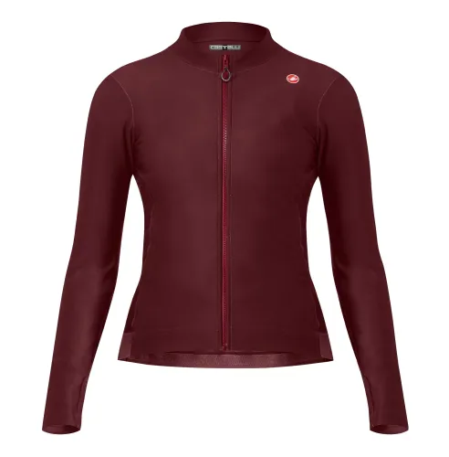 dámský dres s dlouhým rukávem Castelli Espresso Thermal W Jersey Deep Bordeaux