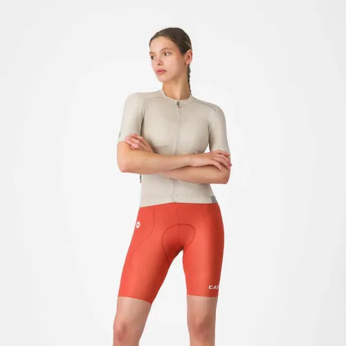 dámské kraťasy bez laclu CASTELLI Espresso 2 W Short Paprika