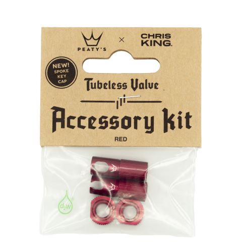 ventilek Peaty's x Chris King MK2 Tubeless Valves Accessory Kit - Red