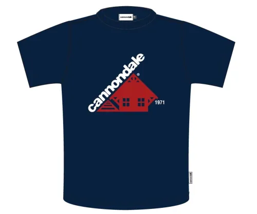 tričko Cannondale T-SHIRT HERITAGE BLU/RED