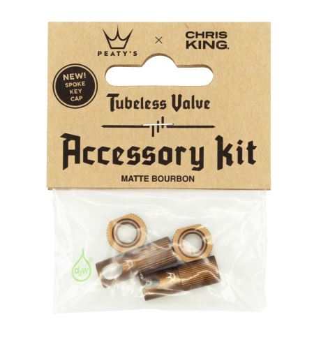 ventilek Peaty's x Chris King MK2 Tubeless Valves Accessory Kit - Bourbon