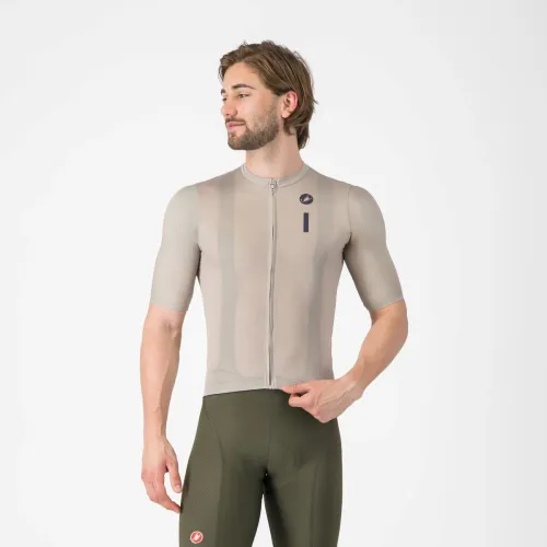 dres CASTELLI Drittone Logo Jersey Clay/Belgian Blue