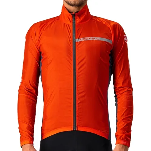 bunda Castelli Squadra Stretch Jacket Fiery Red/Dark Gray