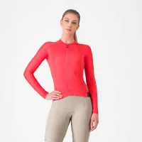dámský dres s dlouhým rukávem Castelli Espresso W Long Sleeve Jersey Hibiscus/Dark Gray (6)