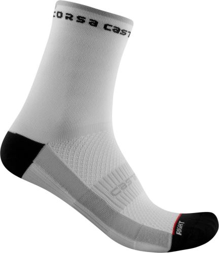 dámské ponožky Castelli Rosso Corsa 11 White/Black