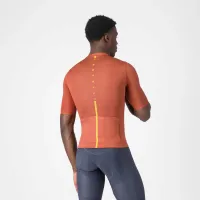 dres CASTELLI Drittone Logo Jersey Paprika/Mango Mojito (1)