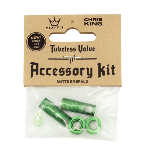ventilek Peaty's x Chris King MK2 Tubeless Valves Accessory Kit - Emerald