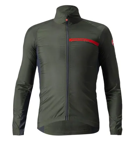 bunda Castelli Squadra Stretch Jacket Military Green/Dark Gray
