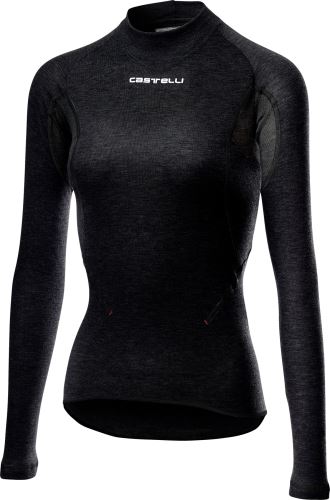 dámské spodní triko s dlouhým rukávem Castelli Flanders 2 W Warm Long Sleeve Black