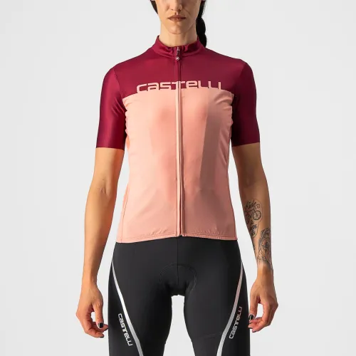dámský dres Castelli Velocissima Blush/Bordeaux