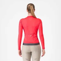 dámský dres s dlouhým rukávem Castelli Espresso W Long Sleeve Jersey Hibiscus/Dark Gray (1)