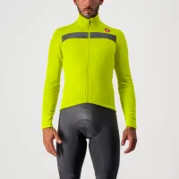 dres s dlouhým rukávem Castelli Puro 3 Jersey Electric Lime/Silver Reflex (2)