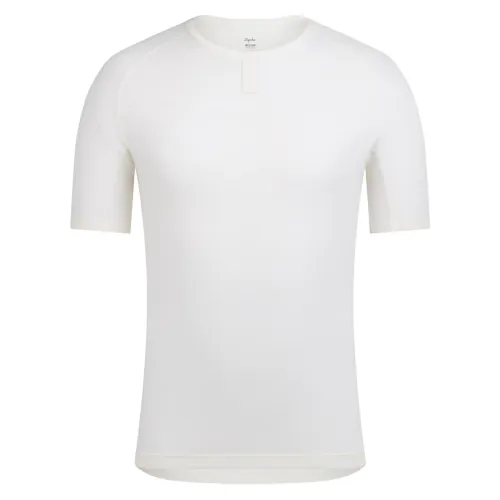 spodní triko s krátkým rukávem RAPHA Men's Merino Lightweight Base Layer SS Cream/White