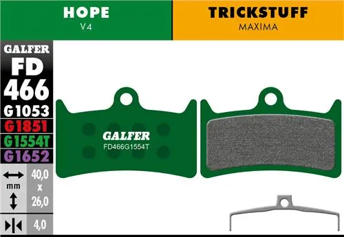 brzdové destičky Galfer FD466 Hope V4 (pro green)