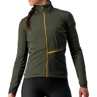 dámská bunda Castelli Go W Jacket Military Green/Fiery Red/Saffron