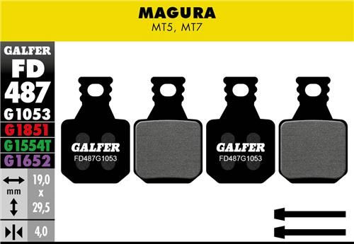 brzdové destičky Galfer FD487 Magura MT5, MT7 (Standard black)
