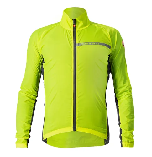 bunda Castelli Squadra Stretch Jacket Electric Lime/Dark Gray