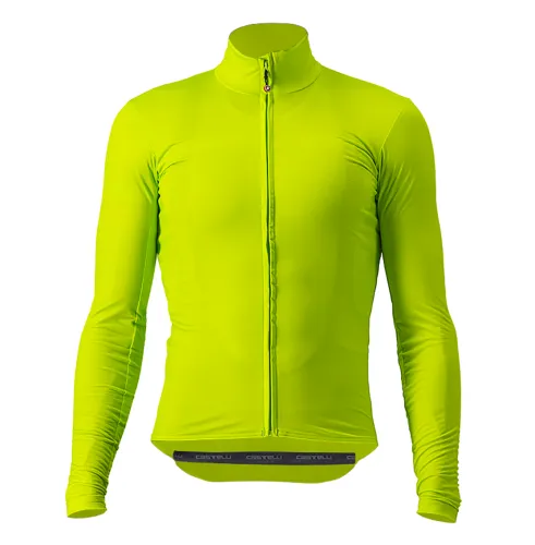 dres s dlouhým rukávem Castelli Pro Thermal Mid LS Jersey Electric Lime